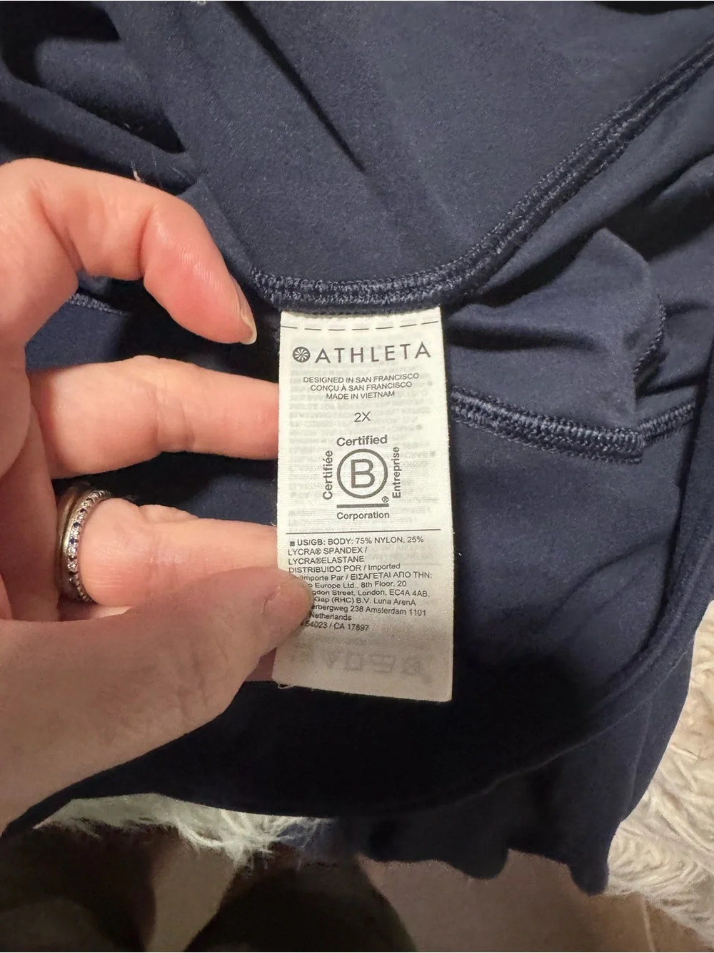 Athleta Elation Straight Leg Pant Size 2x Navy